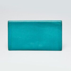Hermes Blue Paon Swift Leather Fleming Wallet